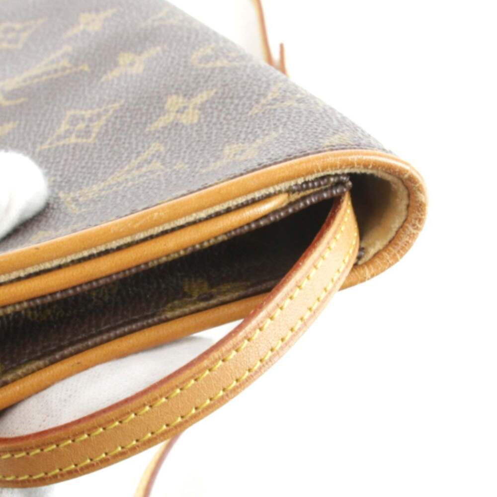 LOUIS VUITTON Authentic Brown Monogram Canvas Pochette Shoulder Bag - Picture 6 of 9